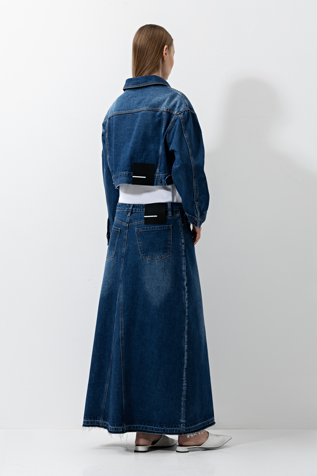 Skirt VASSA CODE, пол female, цвет синий