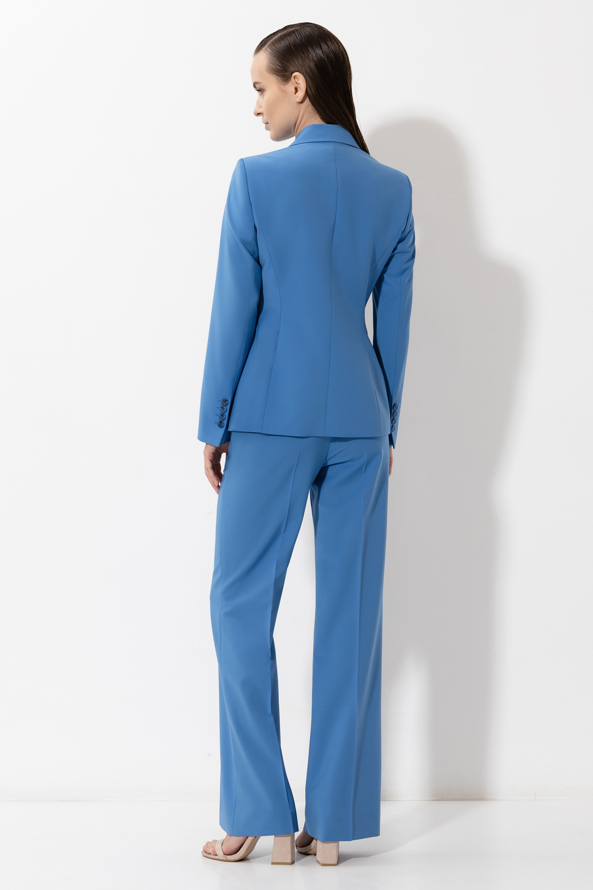 Однобортный жакет VASSA&Co, пол женский, цвет синий, фото №5