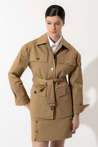 Куртка из хлопка , пол женский, цвет коричневый, фото №3