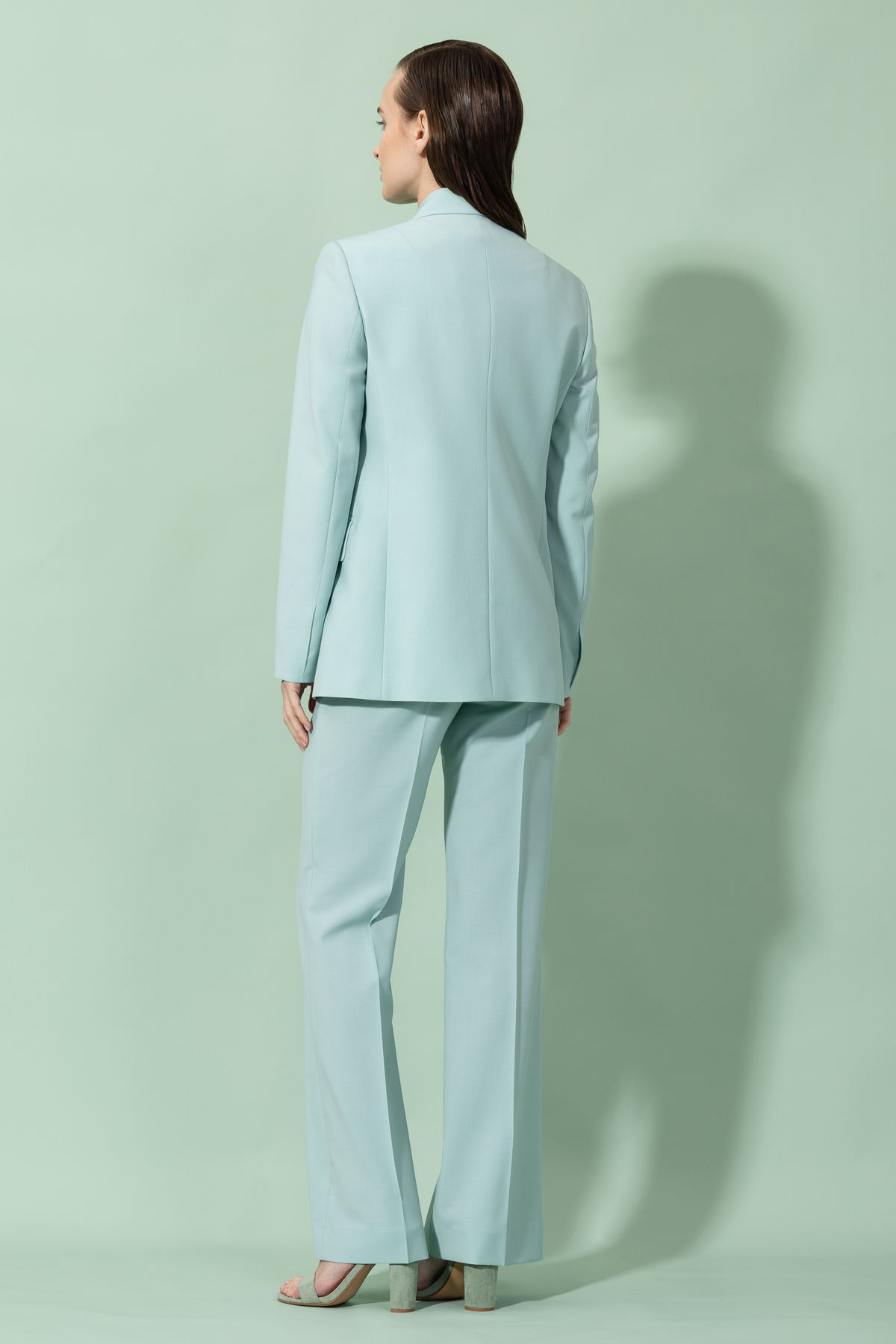 Жакет свободного кроя VASSA&Co, пол женский, цвет голубой, фото №4