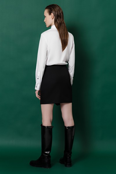 Рубашка с контрастными пуговицами VASSA&Co, пол женский, цвет белый, фото №3