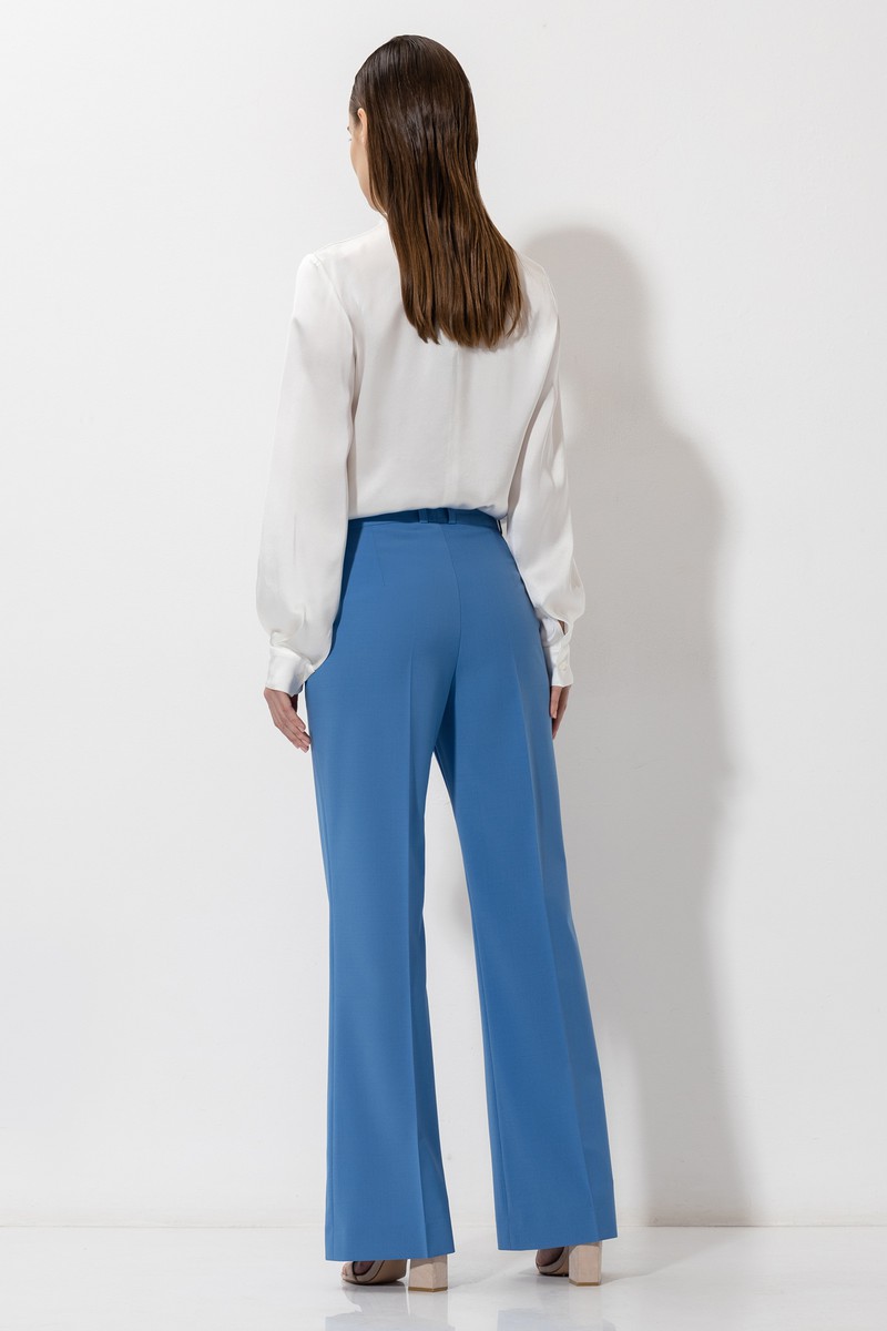 Trousers VASSA&Co, пол female, цвет синий, фото №6
