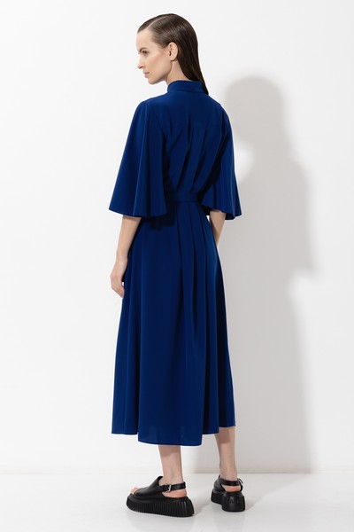 Платье с широкими рукавами VASSA&Co, пол женский, цвет синий, фото №6