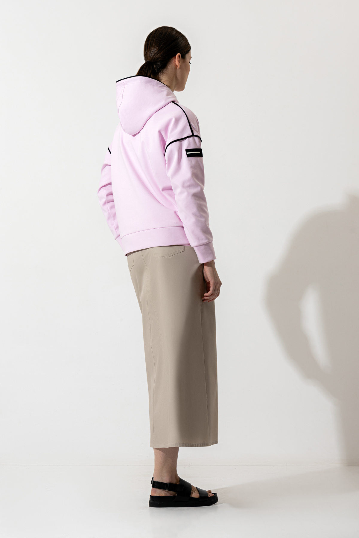 Свитшот с капюшоном , пол женский, цвет розовый