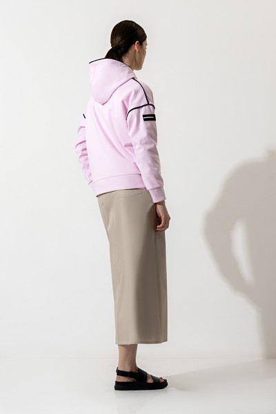 Свитшот с капюшоном , пол женский, цвет розовый, фото №6