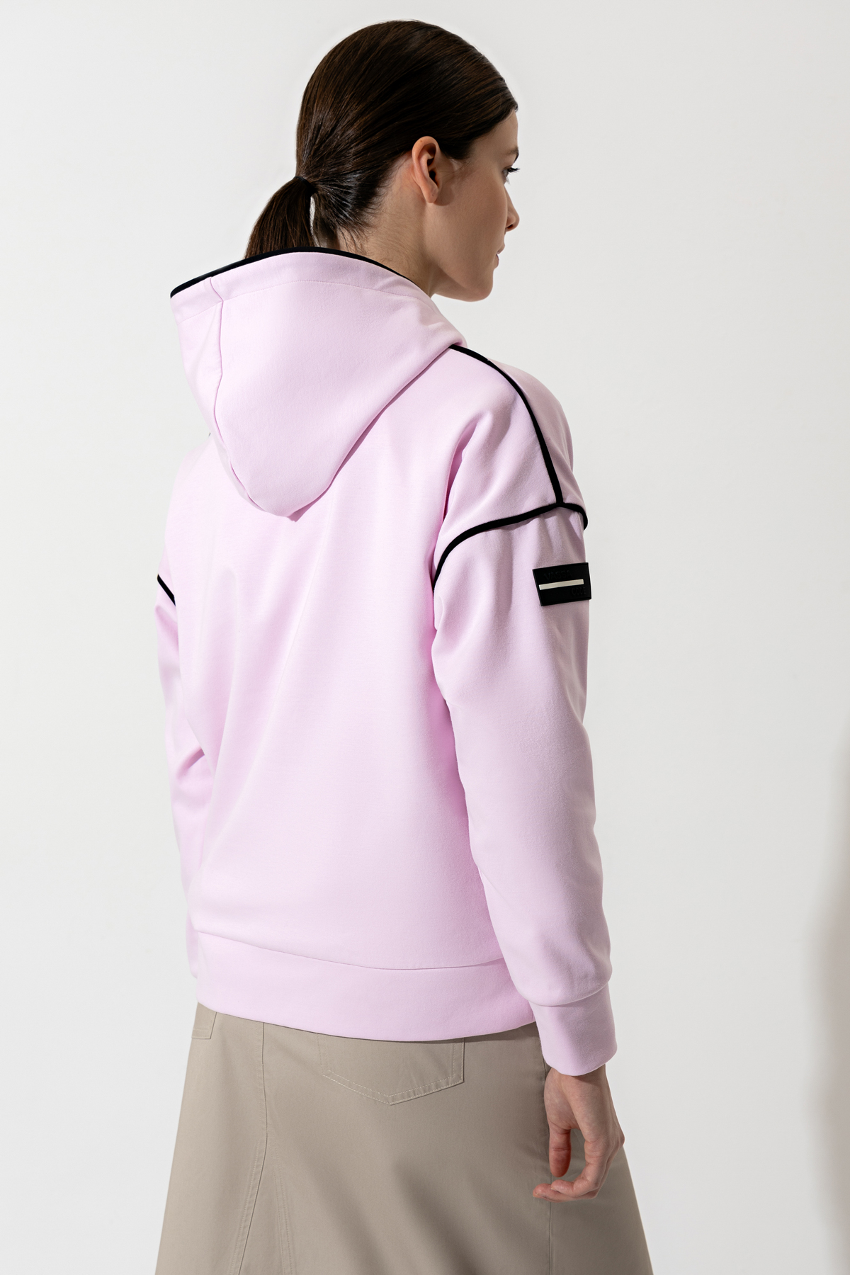 Свитшот с капюшоном , пол женский, цвет розовый