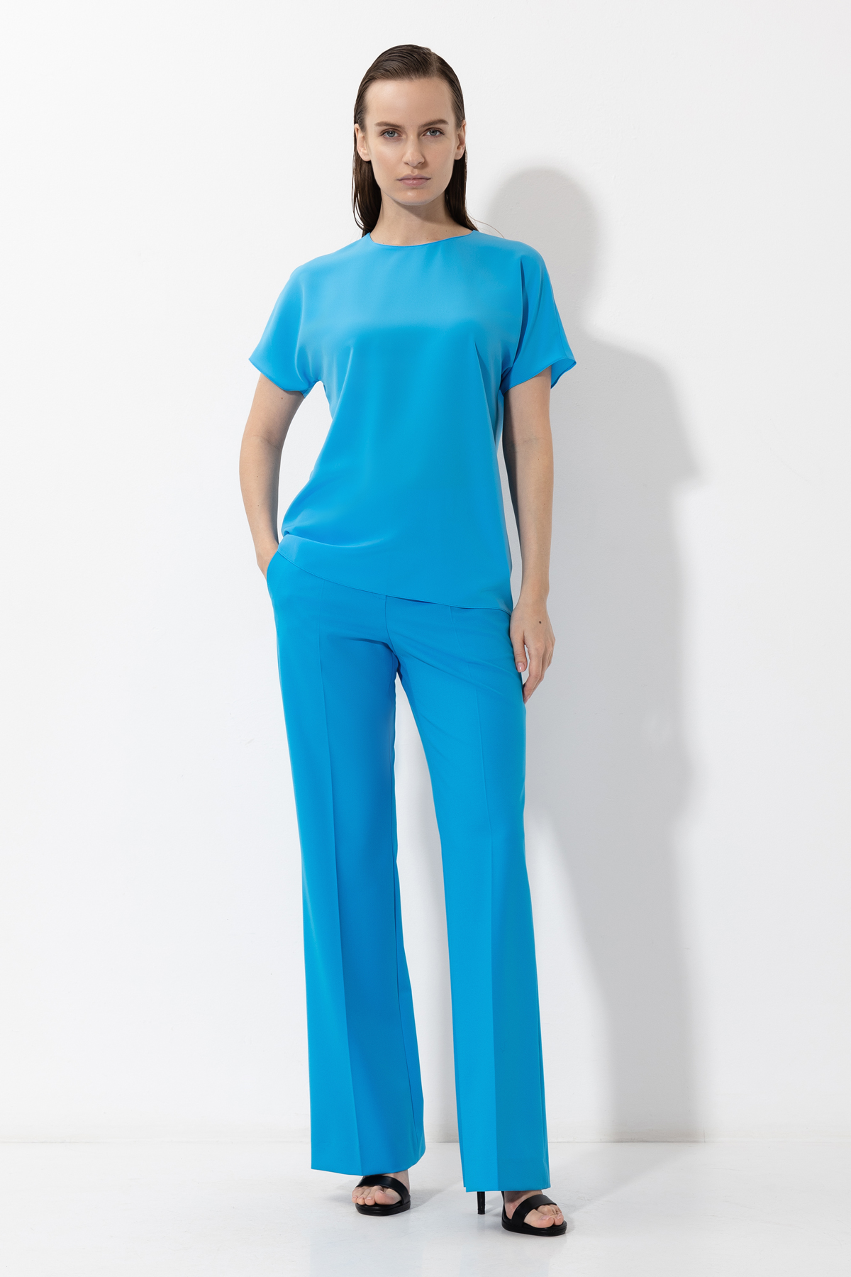 Blouse , пол female, цвет голубой