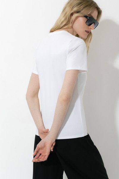 Футболка VASSA&Co, пол женский, цвет белый, фото №4