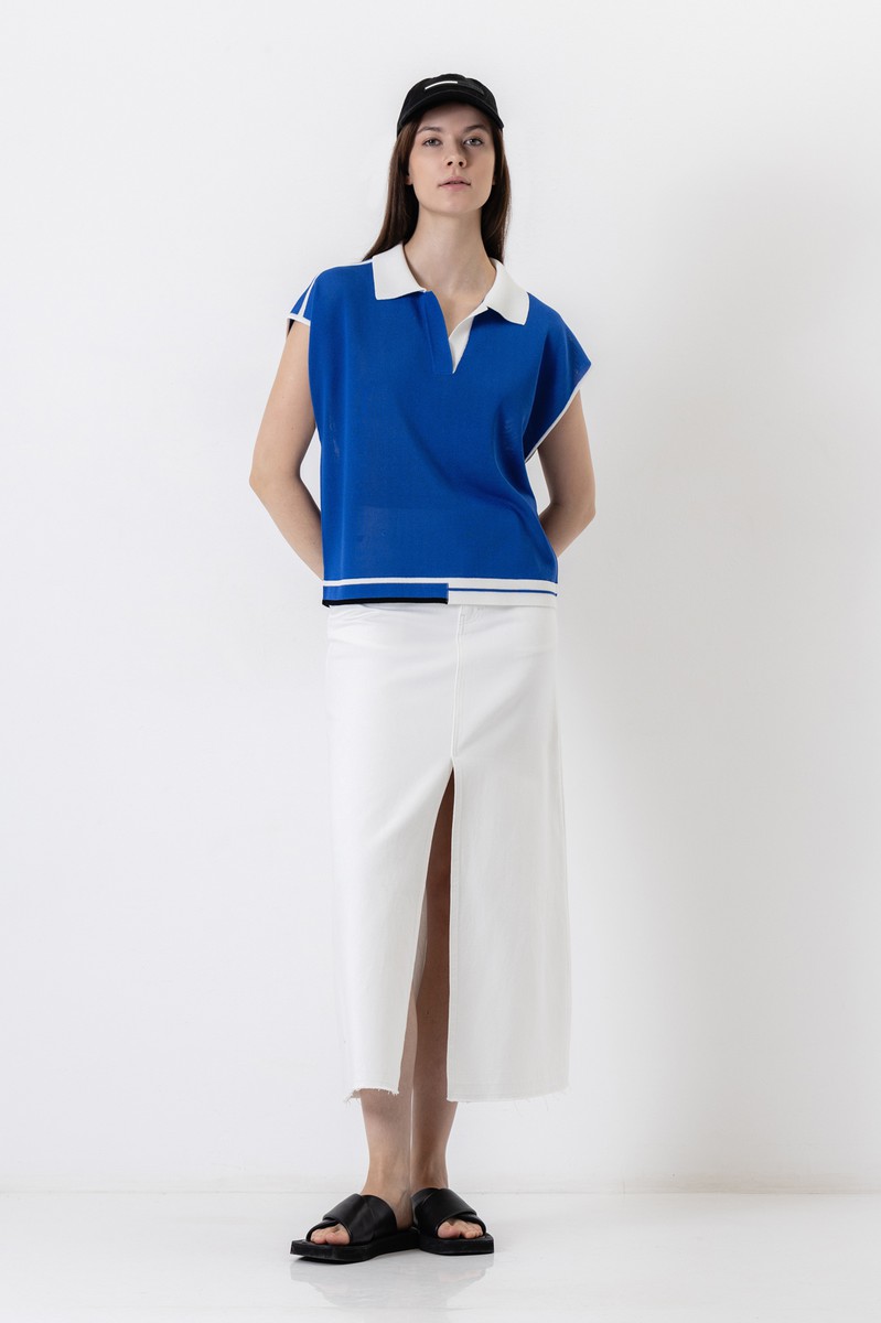 Джемпер , пол женский, цвет синий, фото №4