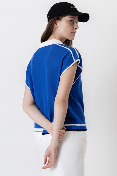 Джемпер , пол женский, цвет синий, фото №3