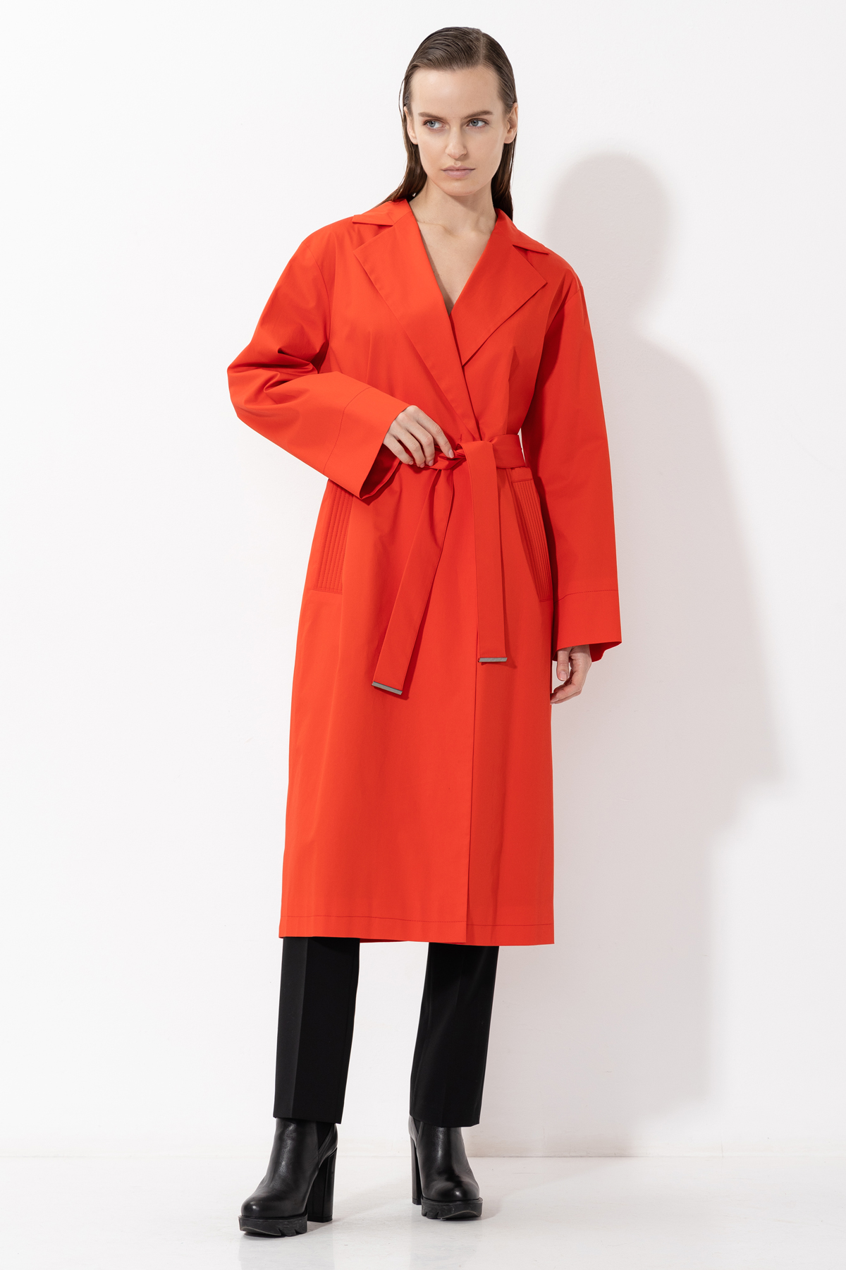 Плащ VASSA&Co, пол женский, цвет красный, фото №5