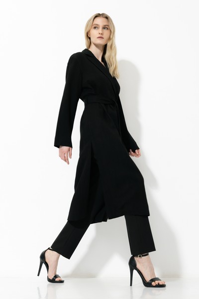 Удлиненный жакет VASSA&Co, пол женский, цвет черный, фото №2