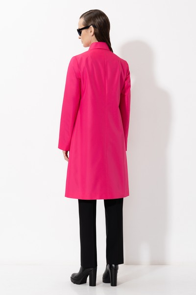 Плащ прямого кроя из хлопка , пол женский, цвет розовый, фото №6