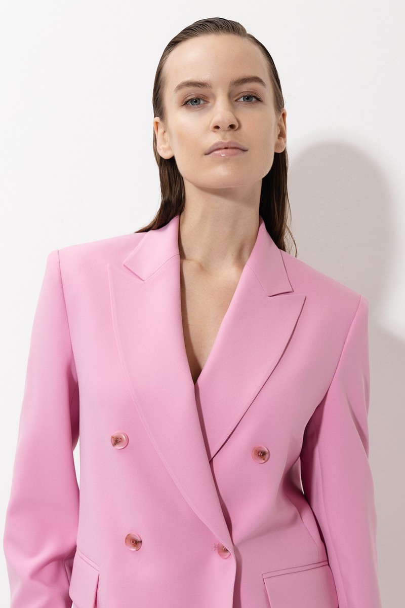 Жакет прямого кроя VASSA&Co, пол женский, цвет розовый, фото №2