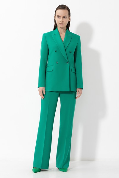 Жакет прямого кроя VASSA&Co, пол женский, цвет зеленый, фото №4