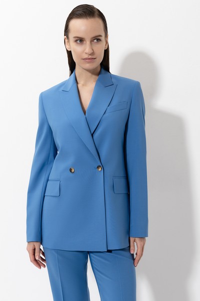 Жакет свободного кроя VASSA&Co, пол женский, цвет синий, фото №3