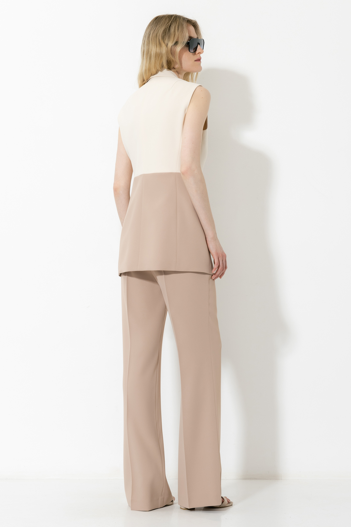 Брюки VASSA&Co, пол женский, цвет бежевый, фото №4