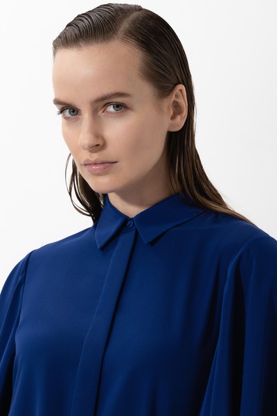 Платье с широкими рукавами VASSA&Co, пол женский, цвет синий, фото №3