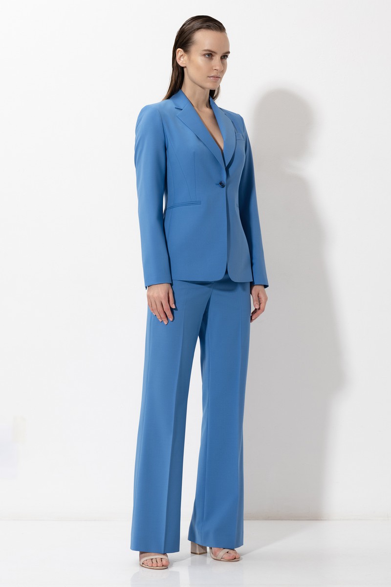 Trousers VASSA&Co, пол female, цвет синий, фото №4