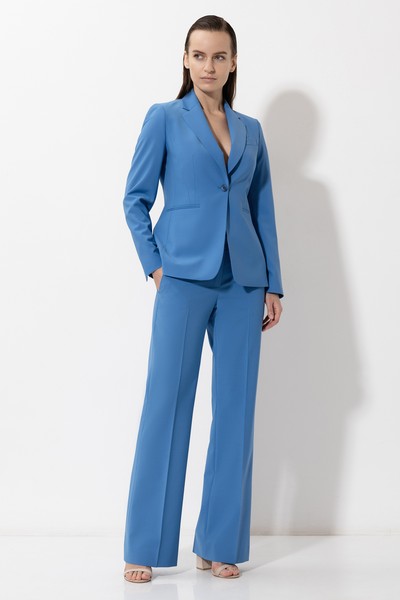 Брюки со стрелками VASSA&Co, пол женский, цвет синий, фото №2