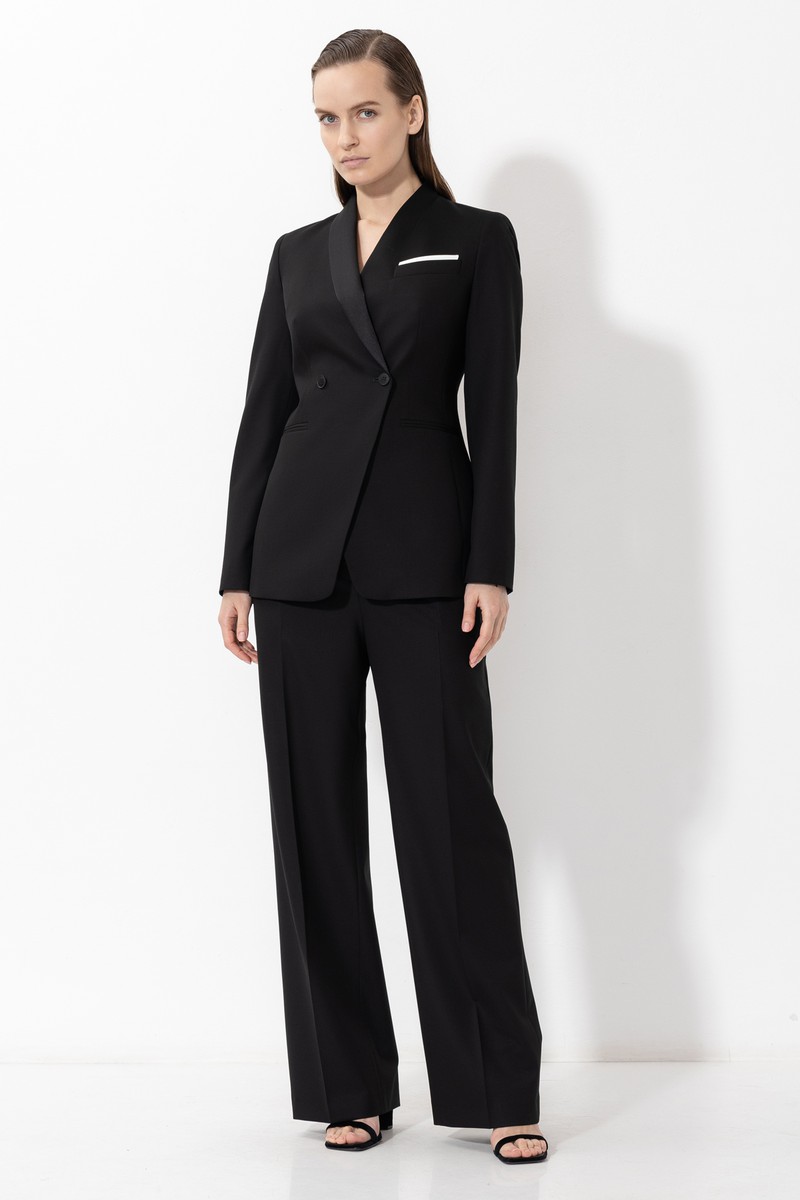 Широкие брюки VASSA&Co, пол женский, цвет черный, фото №2