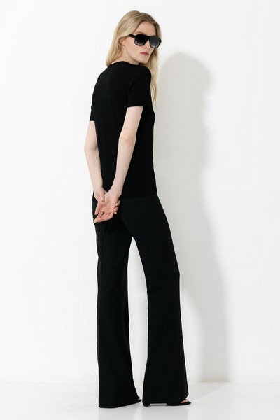 Брюки VASSA&Co, пол женский, цвет черный, фото №2