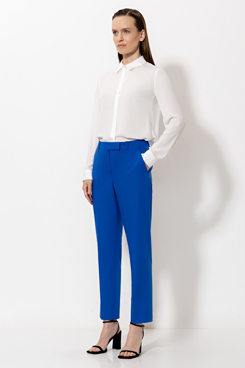 Брюки VASSA&Co, пол женский, цвет синий, фото №5