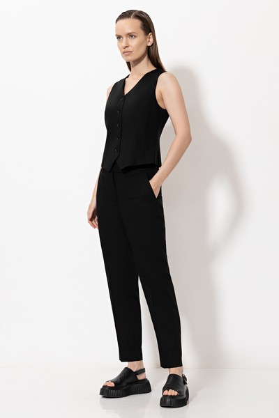 Брюки VASSA&Co, пол женский, цвет черный, фото №2