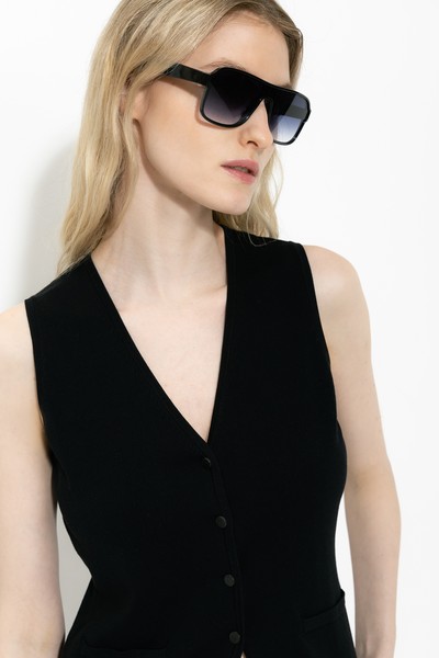 Жилет VASSA&Co, пол женский, цвет черный, фото №2