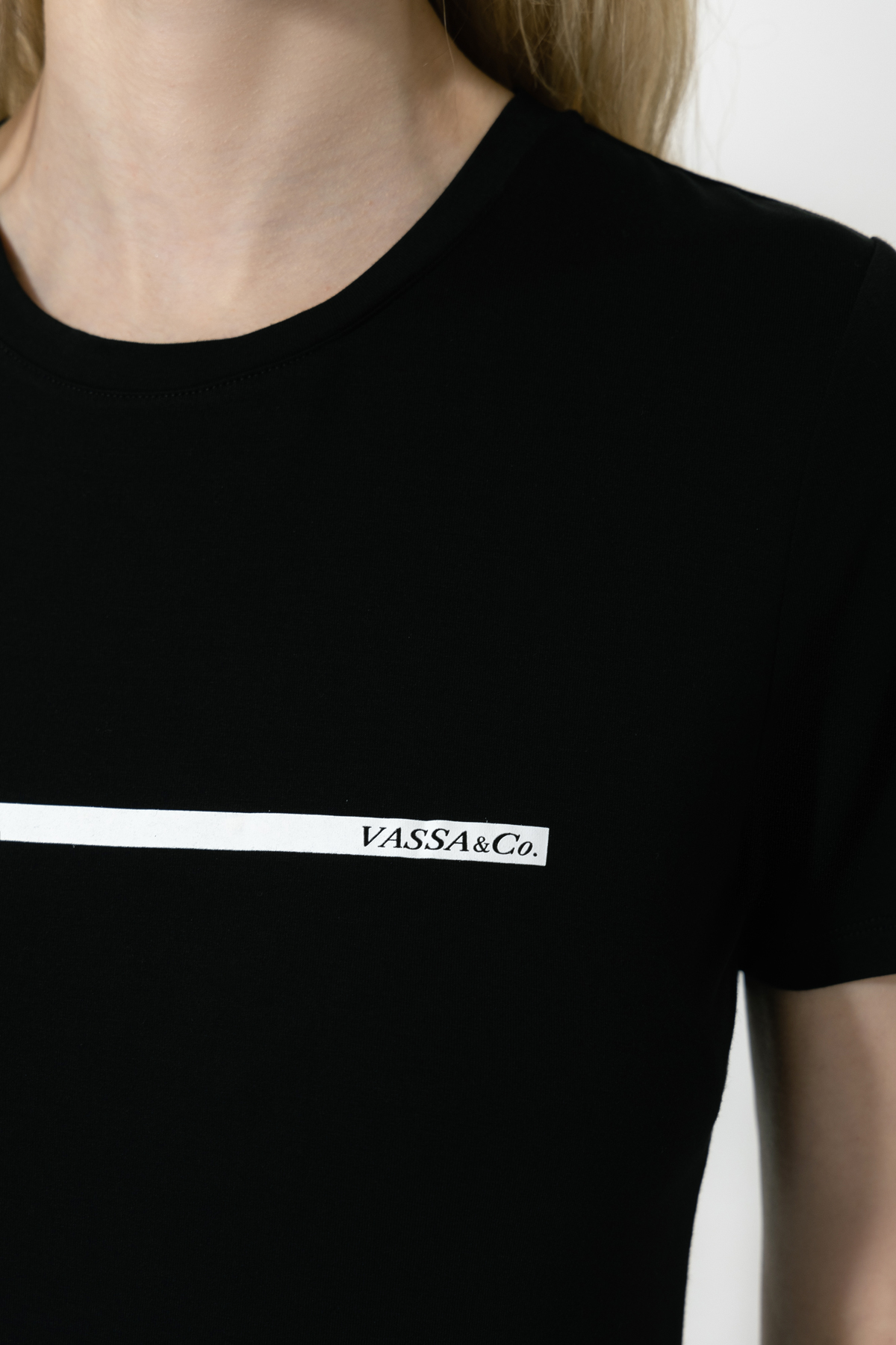 Футболка VASSA&Co, пол женский, цвет черный, фото №3