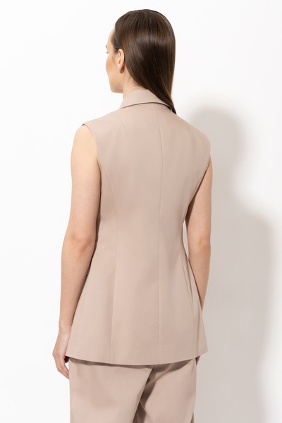 Жилет VASSA&Co, пол женский, цвет бежевый, фото №5
