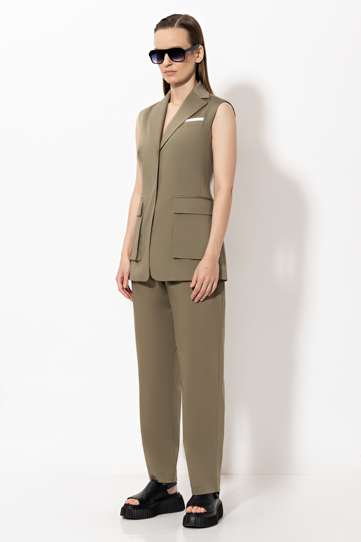 Жилет VASSA&Co, пол женский, цвет зеленый, фото №2