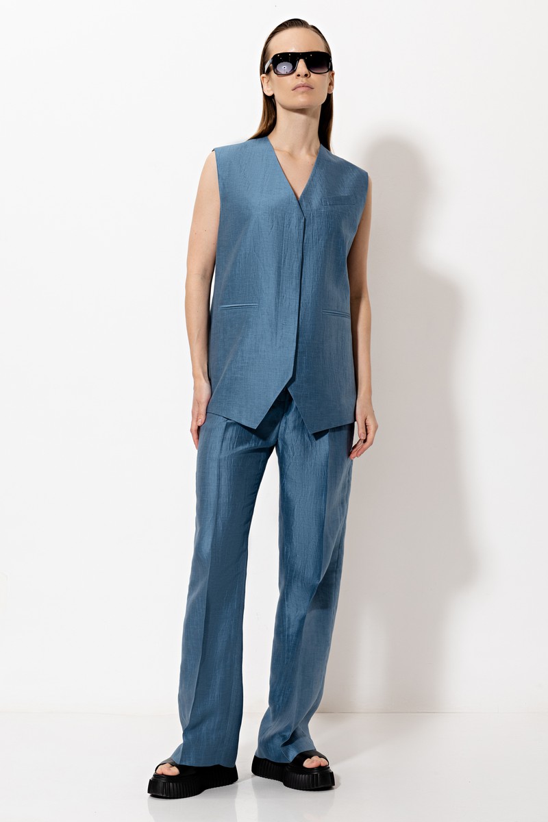 Жилет VASSA&Co, пол женский, цвет голубой, фото №4