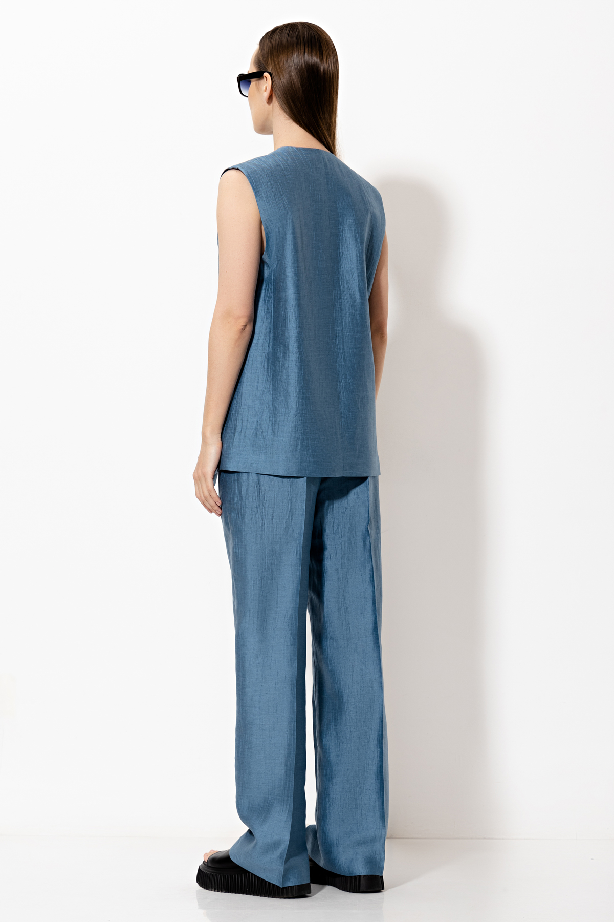 Жилет VASSA&Co, пол женский, цвет голубой