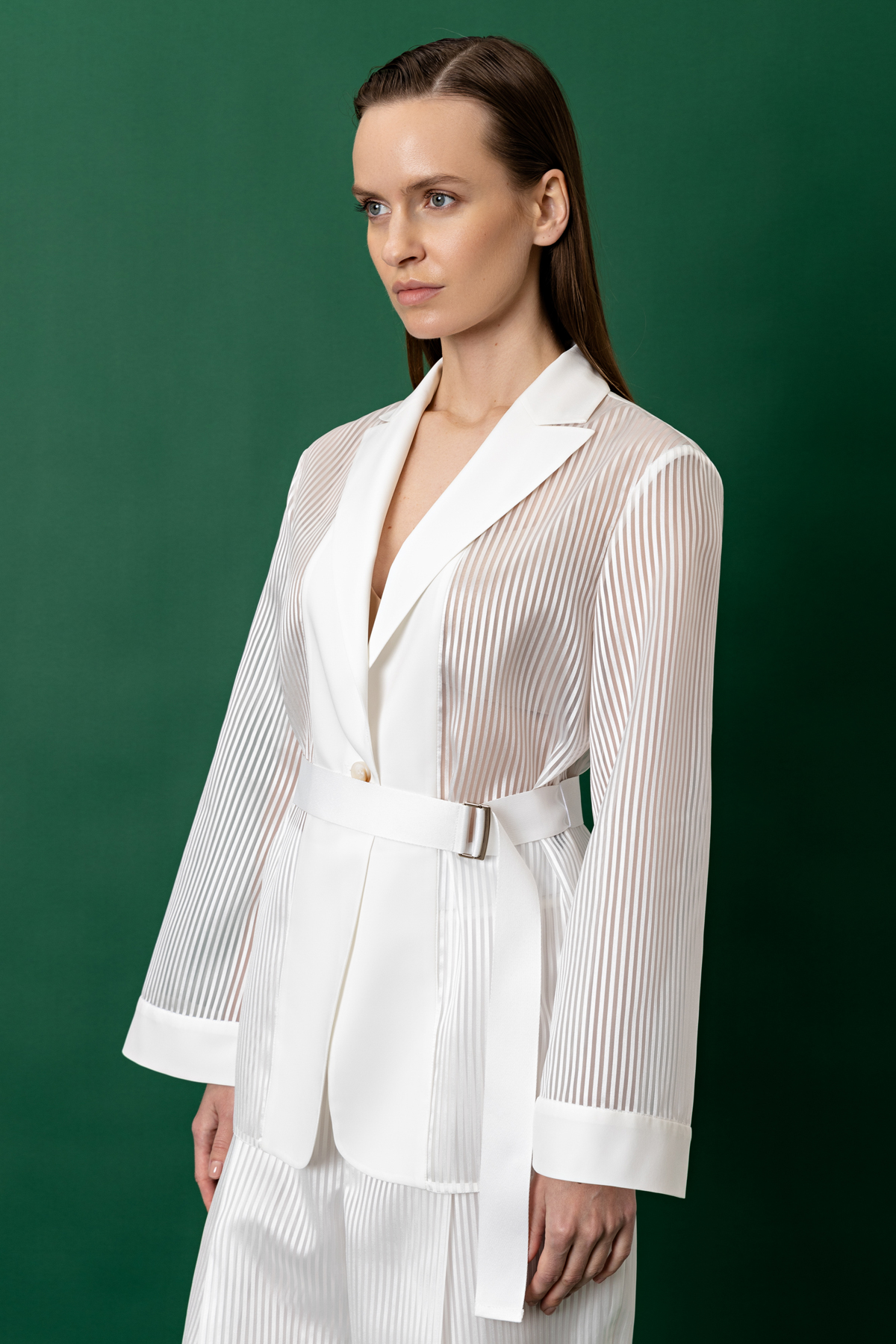 Жакет VASSA&Co, пол женский, цвет белый, фото №6