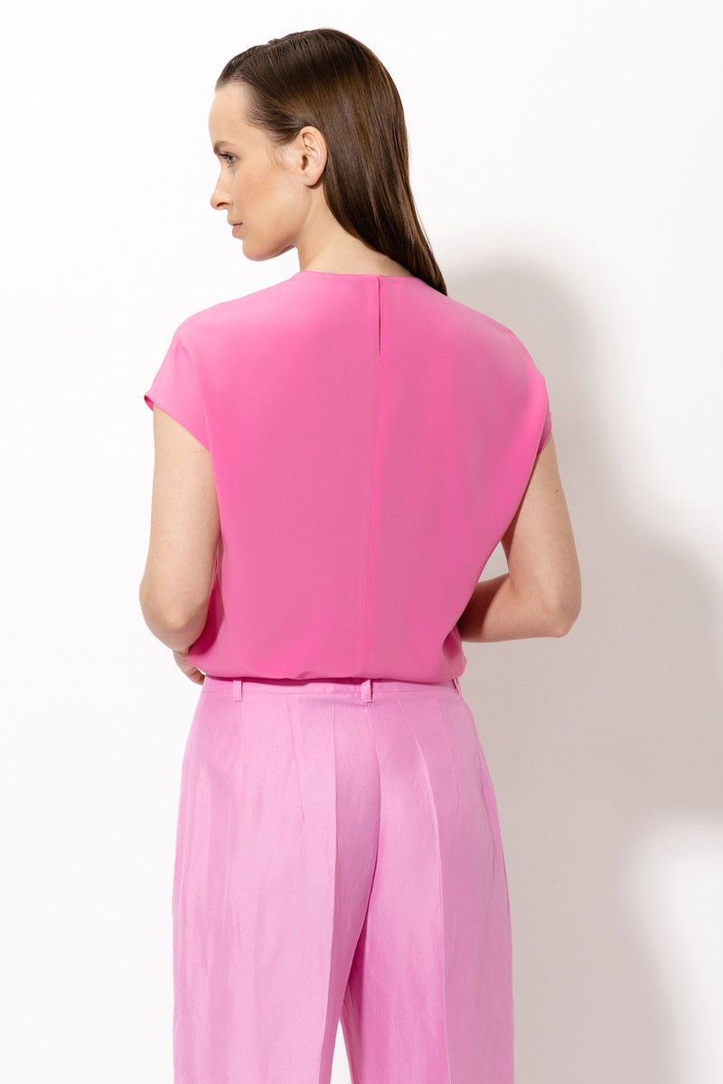 Блузка VASSA&Co, пол женский, цвет розовый, фото №5