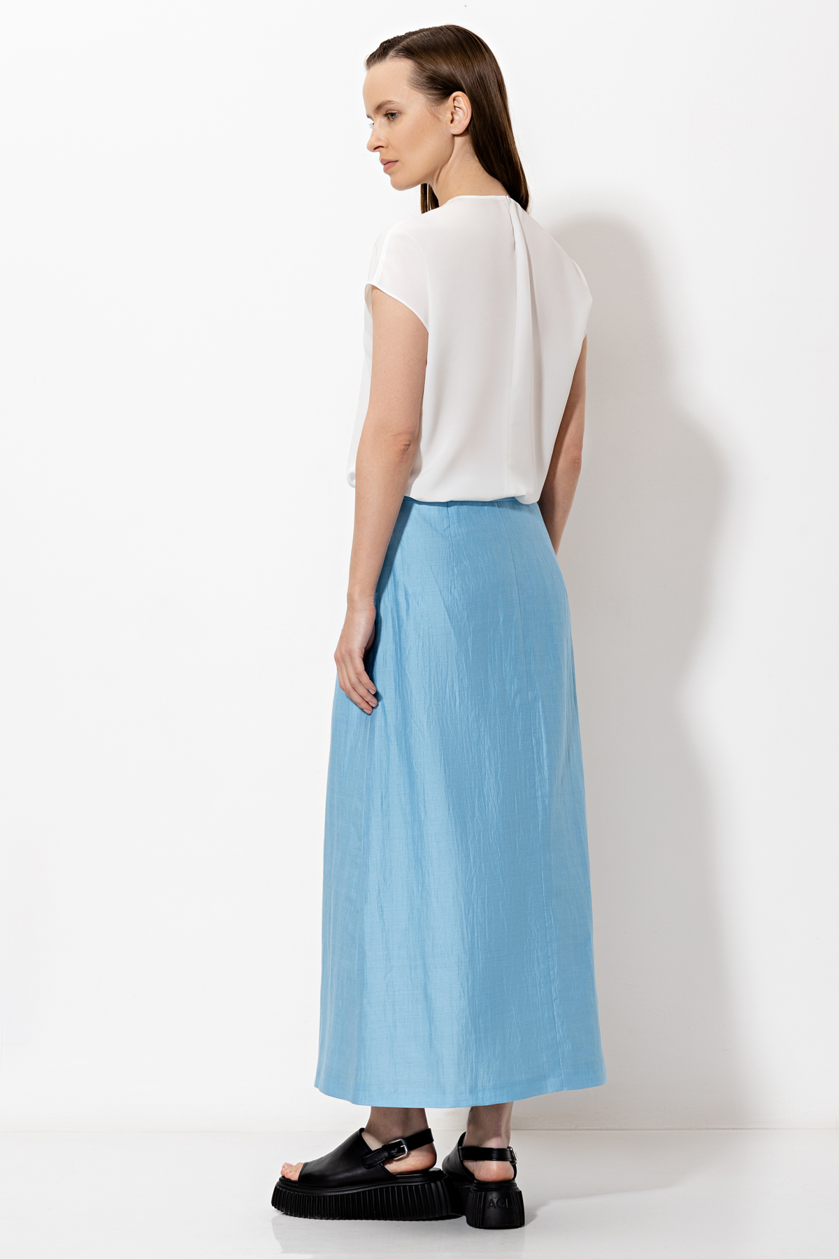 Юбка VASSA&Co, пол женский, цвет синий, фото №5