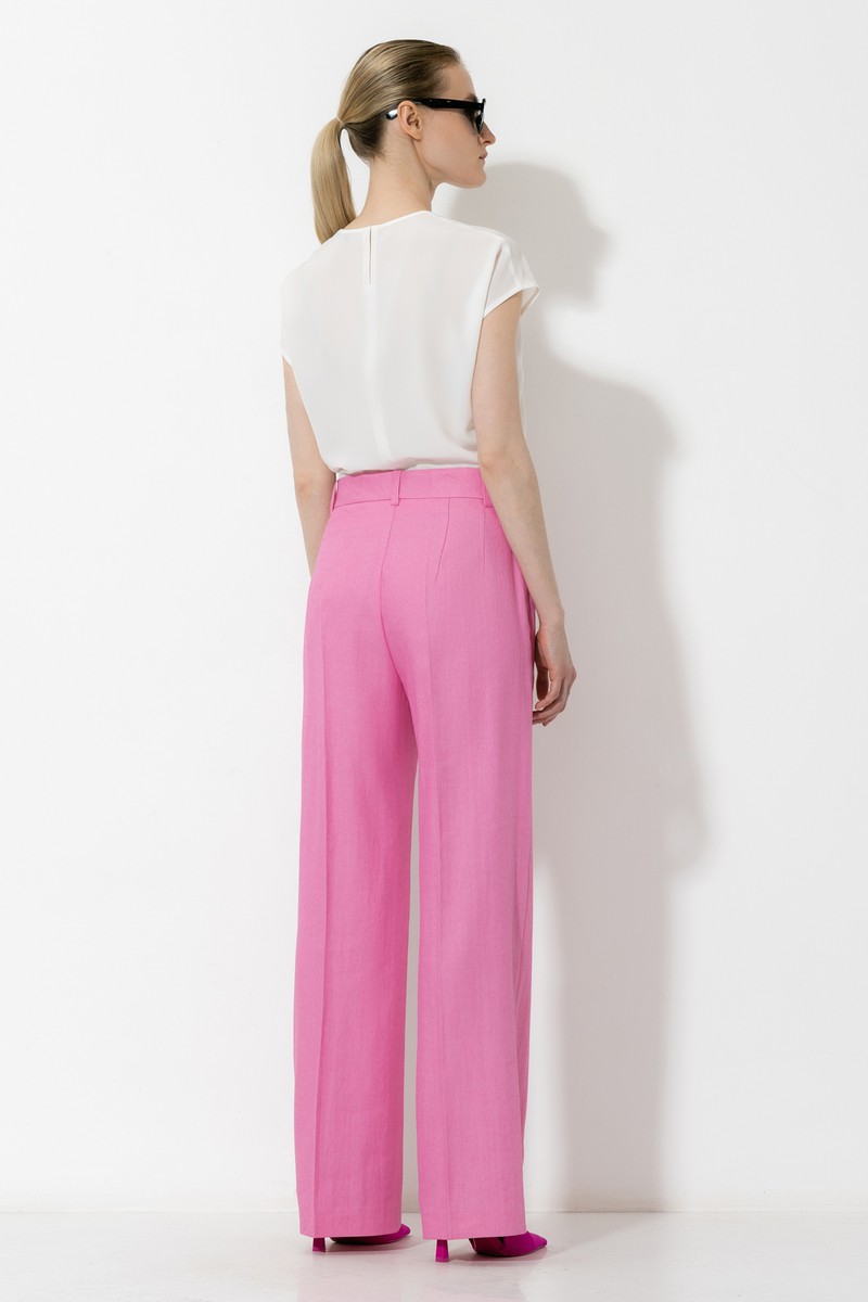 Брюки VASSA&Co, пол женский, цвет розовый, фото №5