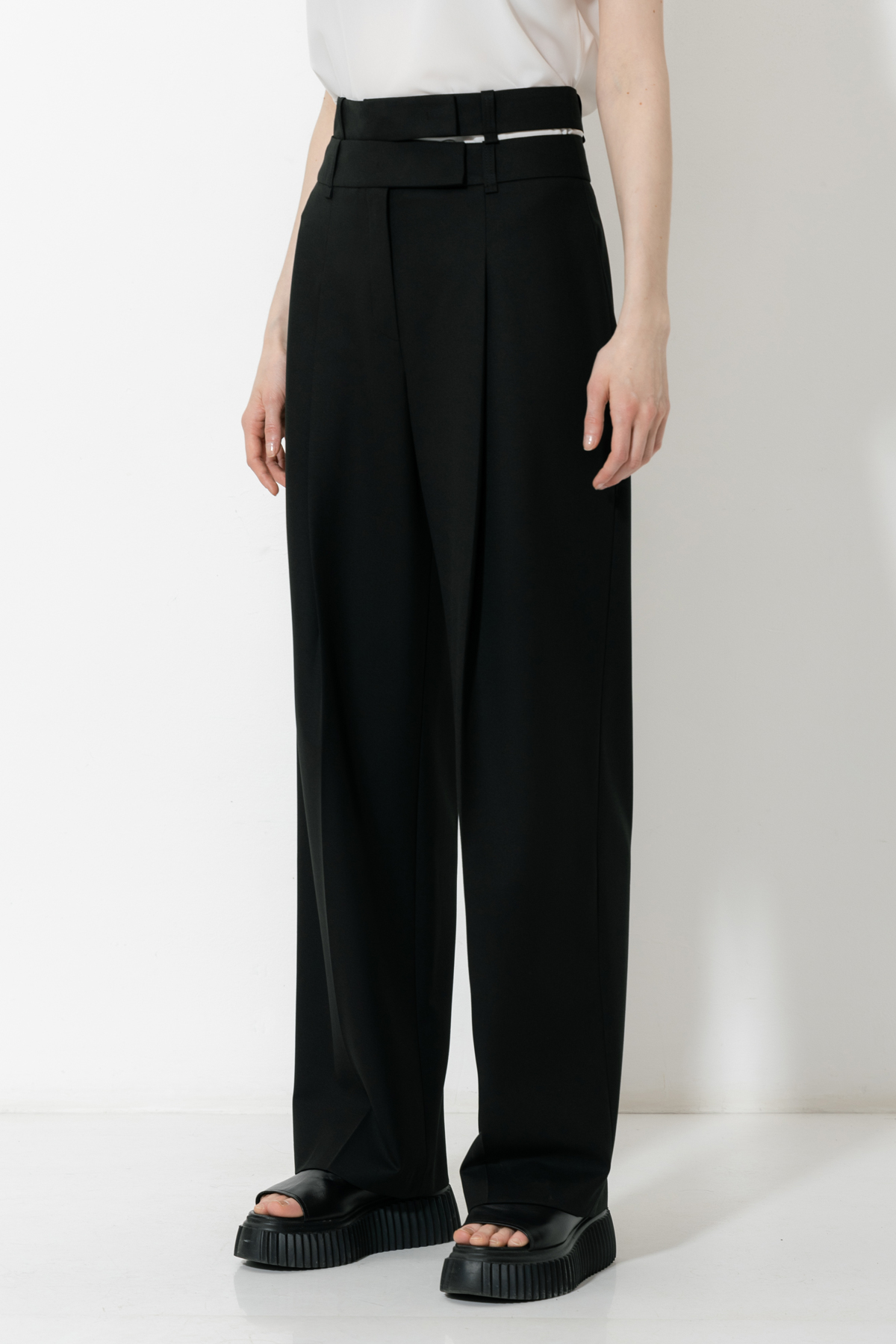 Брюки VASSA&Co, пол женский, цвет черный, фото №3