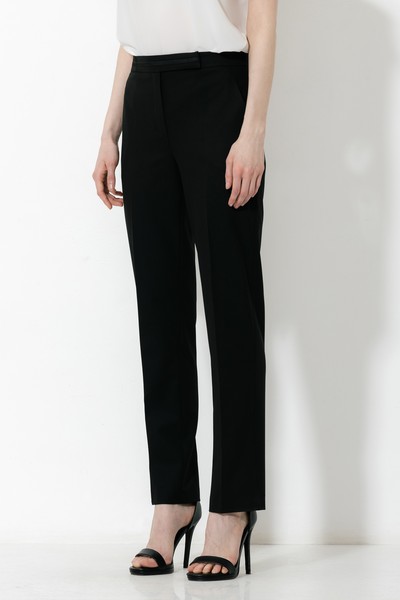 Брюки с поясом VASSA&Co, пол женский, цвет черный, фото №2