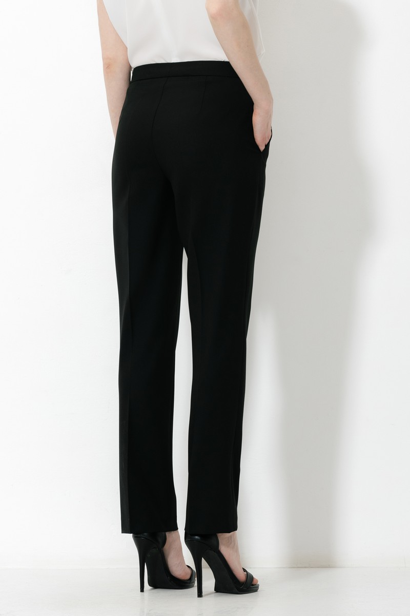 Брюки с поясом VASSA&Co, пол женский, цвет черный, фото №5