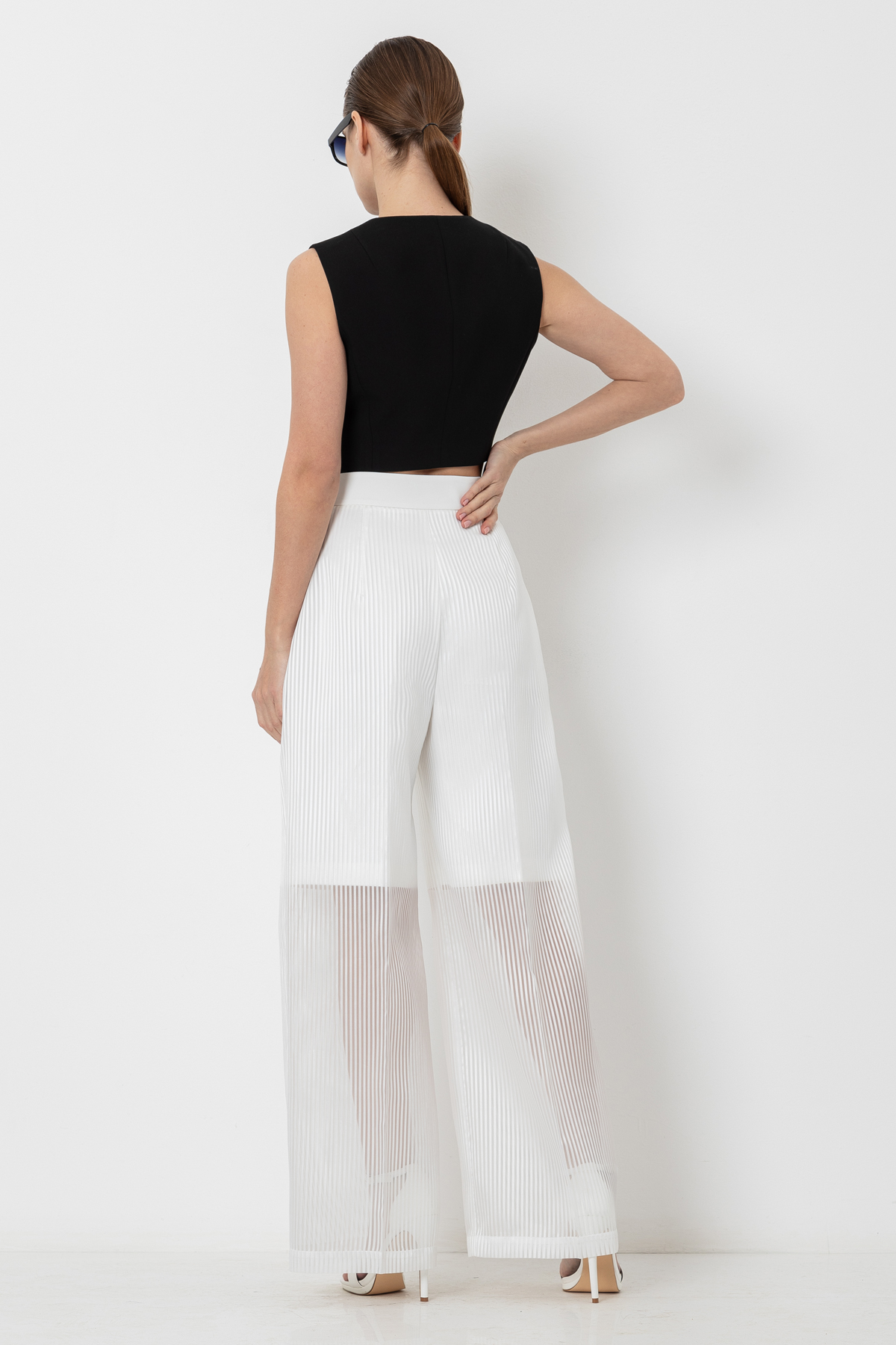 Брюки VASSA&Co, пол женский, цвет белый, фото №9