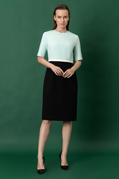 Платье VASSA&Co, пол женский, цвет голубой, фото №4