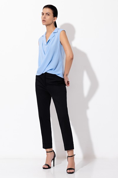 Блузка VASSA&Co, пол женский, цвет голубой, фото №5