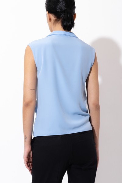 Блузка VASSA&Co, пол женский, цвет голубой, фото №6