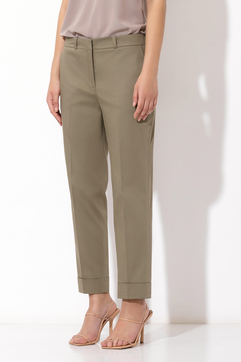 Брюки VASSA&Co, пол женский, цвет зеленый, фото №4