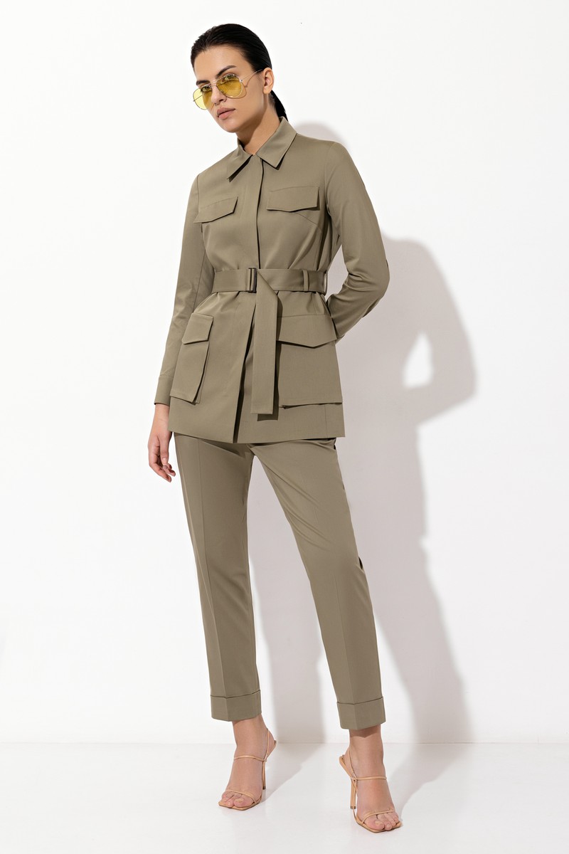 Брюки VASSA&Co, пол женский, цвет зеленый, фото №6