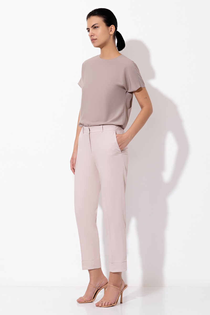 Базовая блузка , пол женский, цвет бежевый, фото №2