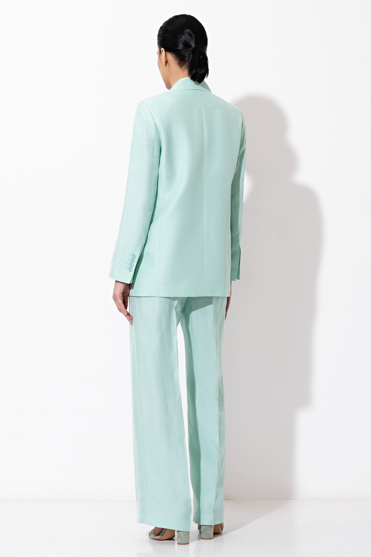 Брюки VASSA&Co, пол женский, цвет голубой, фото №2