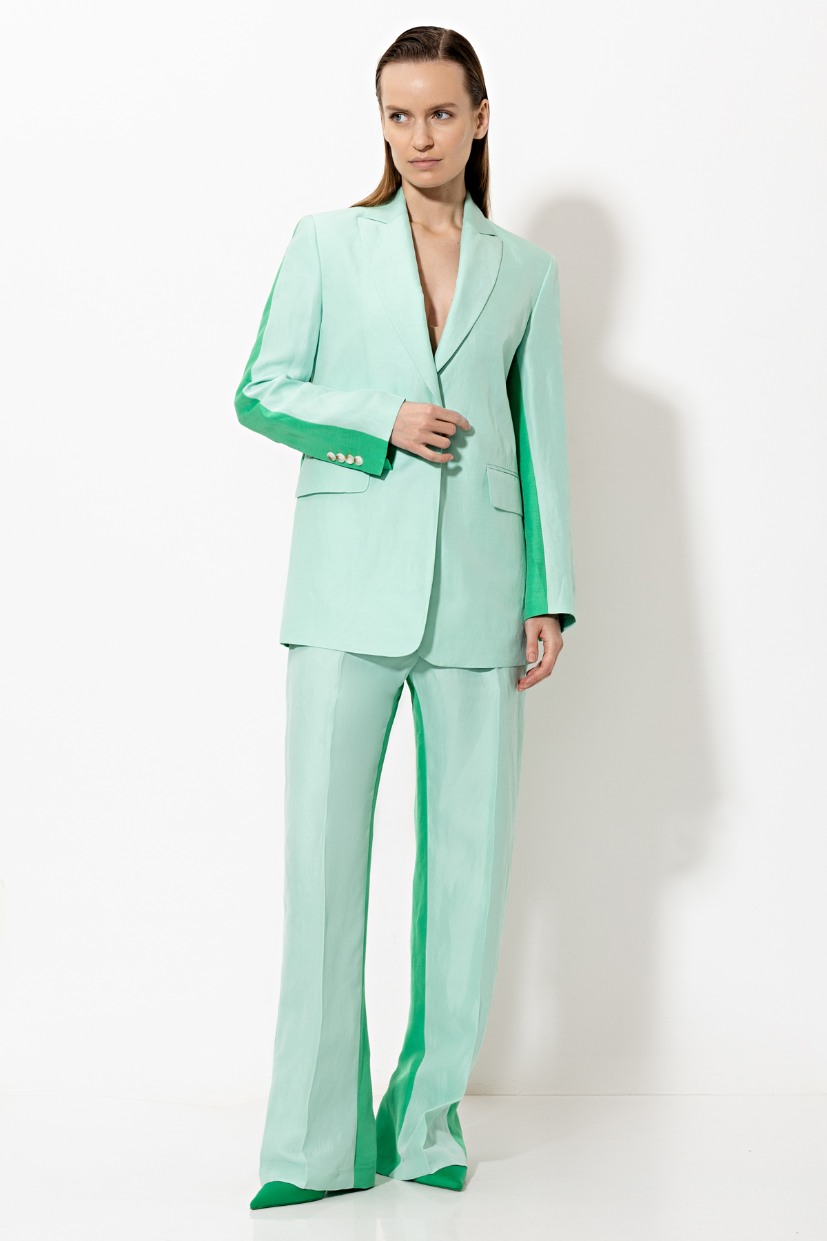 Жакет VASSA&Co, пол женский, цвет голубой, фото №2